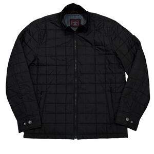 UNTUCKit Quilted Black Zip Front Mid Weight Marston City Jacket Men's Large
